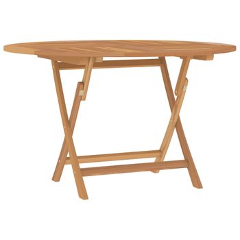 Primematik - Mesa Redonda 90 Cm Plegable Para Jardín Exterior De Madera De  Teca Certificada Kz12300 con Ofertas en Carrefour