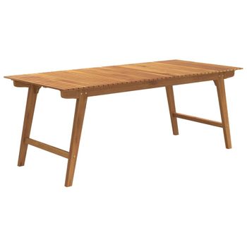 Mesa De Jardín Madera Maciza De Acacia 200x90x75 Cm Vidaxl