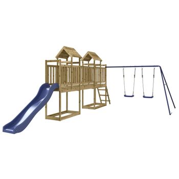 vidaXL Parque infantil exterior madera impregnada pino 285x305x226,5cm