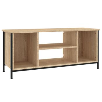 Mueble Para Tv Madera Contrachapada Roble Sonoma 102x35x45 Cm Vidaxl