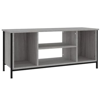 Mueble Para Tv Madera Contrachapada Gris Sonoma 102x35x45 Cm Vidaxl