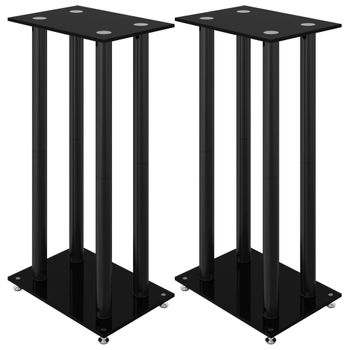 Soportes Para Altavoces De Estudio 2 Unidades Acero Negro Vidaxl