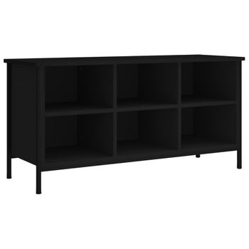 vidaXL Mueble zapatero de madera contrachapada negro 100x35x45 cm –  Pensando en Casa