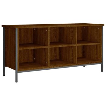 Mueble zapatero de madera de Paulownia gris 50x28x58 cm