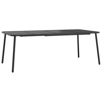 Mesa De Jardín Acero Gris Antracita 200x100x71 Cm Vidaxl