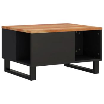 Mesa De Centro De Madera Maciza De Acacia 60x50x35 Cm Vidaxl