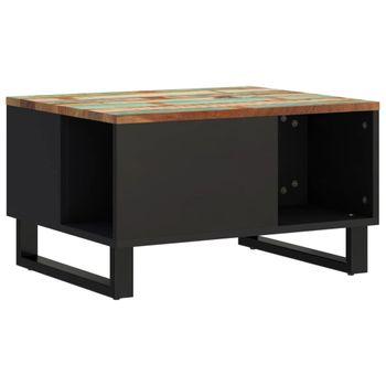 Mesa De Centro De Madera Maciza Reciclada 60x50x35 Cm Vidaxl