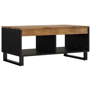 Mesa De Centro De Madera Maciza Mango 90x50x40 Cm Vidaxl