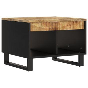 Mesa De Centro De Madera Maciza Mango 55x50x40 Cm Vidaxl