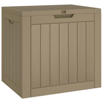 Caja de almacenaje jardín madera pino marrón miel 76x42.5x54 cm