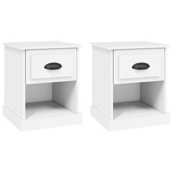 Mesita Noche Tina 1 Cajón 1 Puerta Blanco Dormitorio Vintage Moderno  Habitacion Juvenil 47x35x64 con Ofertas en Carrefour