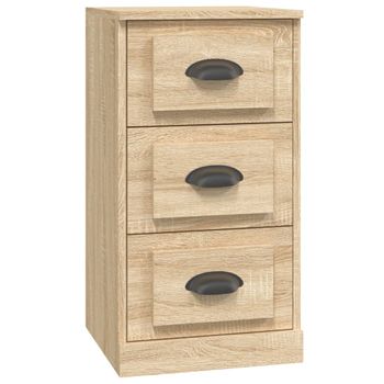 Aparador De Madera Contrachapada Roble Sonoma 36x35,5x67,5 Cm Vidaxl