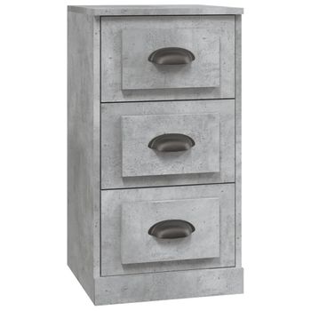 Aparador De Madera Contrachapada Gris Hormigón 36x35,5x67,5 Cm Vidaxl