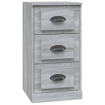 Aparador De Madera Contrachapada Gris Sonoma 36x35,5x67,5 Cm Vidaxl