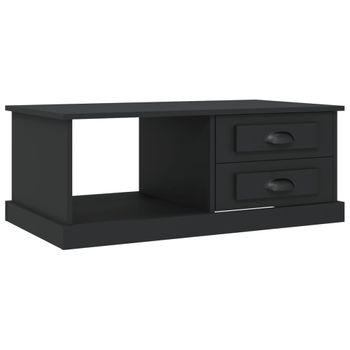 Mesa De Centro Madera Contrachapada Negro 90x50x35 Cm Vidaxl