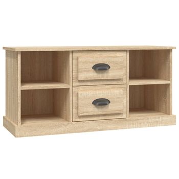 Mueble Para Tv Madera Contrachapada Roble Sonoma 99,5x35,5x48cm Vidaxl