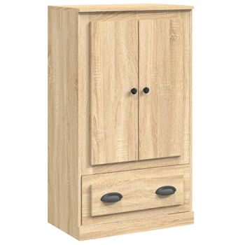 Aparador De Madera Contrachapada Roble Sonoma 60x35,5x103,5 Cm Vidaxl