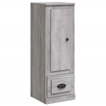 Aparador Alto Madera Contrachapada Gris Sonoma 36x35,5x103,5 Cm Vidaxl