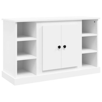 Aparador De Madera Contrachapada Blanco 100x35,5x60 Cm Vidaxl