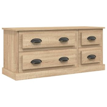 Mueble Para Tv Madera Contrachapada Roble Sonoma 100x35,5x45 Cm Vidaxl