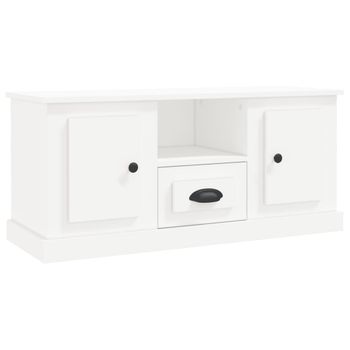 Mueble Para Tv Madera Contrachapada Blanco 100x35,5x45 Cm Vidaxl