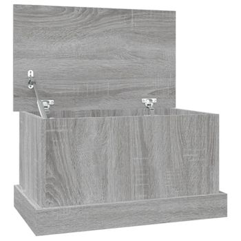 Baúl Almacenaje Madera Contrachapada Gris Sonoma 50x30x28 Cm Vidaxl