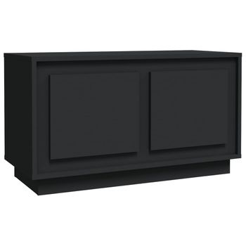 Mueble Para Tv Madera Contrachapada Negro 80x35x45 Cm Vidaxl