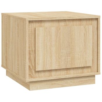 Mesa De Centro Madera Contrachapada Roble Sonoma 51x50x44 Cm Vidaxl