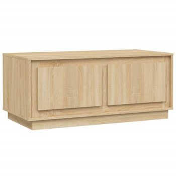 Mesa De Centro Madera Contrachapada Roble Sonoma 102x50x44 Cm Vidaxl