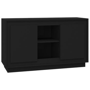 Aparador De Madera Contrachapada Negro 102x35x60 Cm Vidaxl