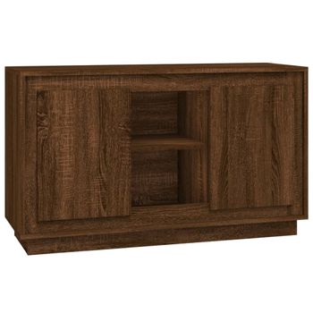 Aparador Madera Contrachapada Marrón Roble 102x35x60 Cm Vidaxl