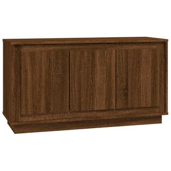 Aparador Madera Contrachapada Marrón Roble 102x35x55 Cm Vidaxl