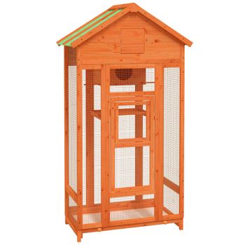 Casita Para Pájaros Madera Maciza Pino Marrón 91,5x53x170 Cm Vidaxl