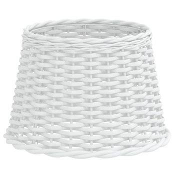 Pantalla Para Lámpara Mimbre Blanco Ø40x26 Cm Vidaxl