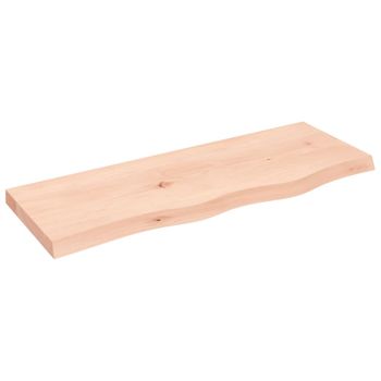 Estante De Pared Madera Maciza Roble Sin Tratar 80x30x(2-4) Cm Vidaxl