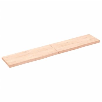 Estante De Pared Madera Maciza Roble Sin Tratar 160x30x(2-4) Cm Vidaxl