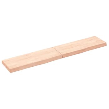 Estante De Pared Madera Maciza Roble Sin Tratar 160x30x(2-6) Cm Vidaxl