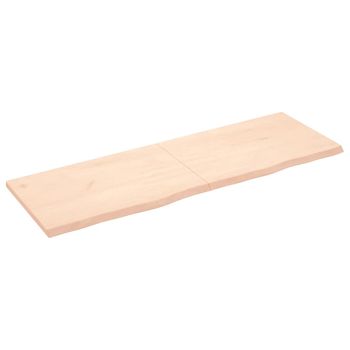 Estante De Pared Madera Maciza Roble Sin Tratar 180x60x(2-4) Cm Vidaxl