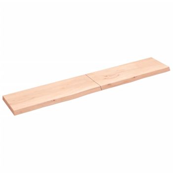 Estante De Pared Madera Maciza Roble Sin Tratar 220x40x(2-6) Cm Vidaxl