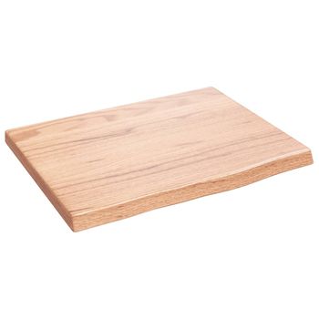 Estante De Pared Madera De Roble Tratada Marrón Claro 40x30x2cm Vidaxl