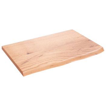 Estante De Pared Madera De Roble Tratada Marrón Claro 60x40x2cm Vidaxl