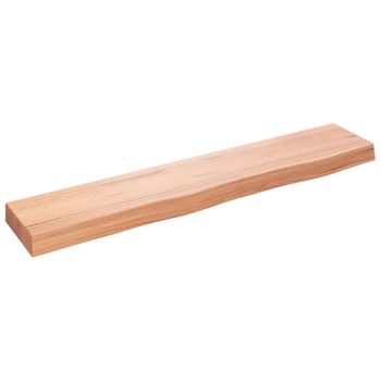 Estante De Pared Madera Roble Tratada Marrón Claro 100x20x6 Cm Vidaxl