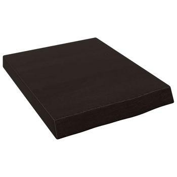 Estante Pared Madera Roble Tratada Marrón Oscuro 40x50x(2-6) Cm Vidaxl