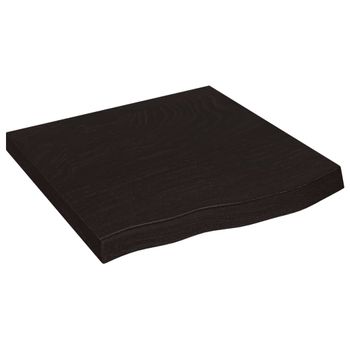 Estante Pared Madera Roble Tratada Marrón Oscuro 60x60x(2-6) Cm Vidaxl