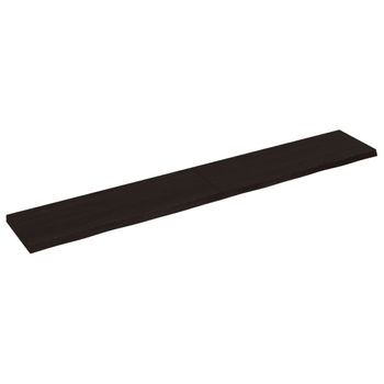 Estante Pared Madera Roble Tratada Marrón Oscuro 180x30x(2-4)cm Vidaxl