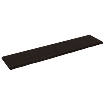 Estante Pared Madera Roble Tratada Marrón Oscuro 180x40x(2-4)cm Vidaxl