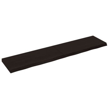 Estante Pared Madera Roble Tratada Marrón Oscuro 180x40x(2-6)cm Vidaxl