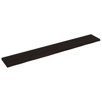 Estante Pared Madera Roble Tratada Marrón Oscuro 200x30x(2-4)cm Vidaxl