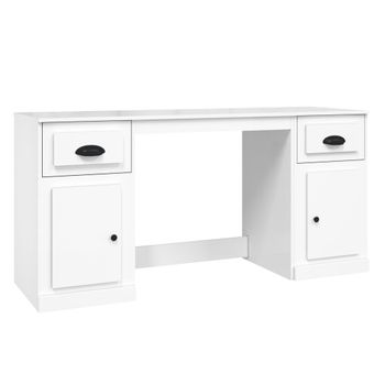 Mesa escritorio Shiro reversible blanco brillo 