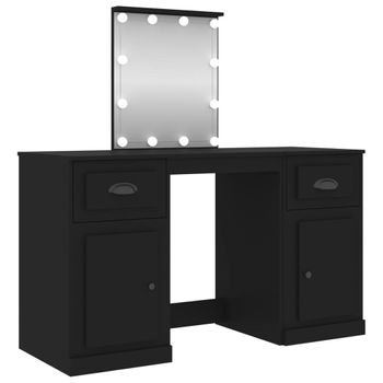 Tocador De Maquillaje Con Luces Led Mdf Gris 110x55x145 Cm Vidaxl con  Ofertas en Carrefour